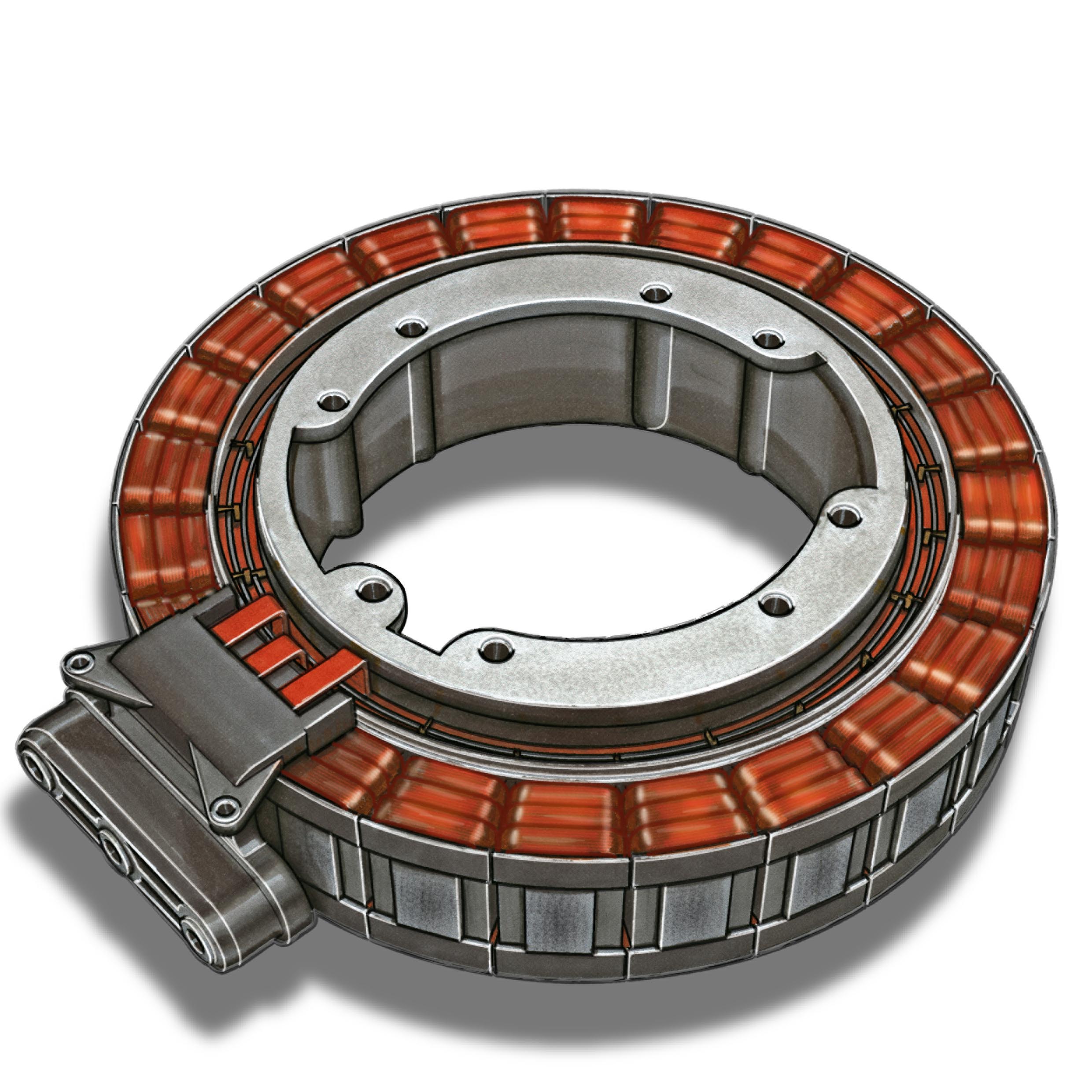 Technisches Rendering einer Magnetspule